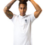 Mens Essential Chest Skull White Polo